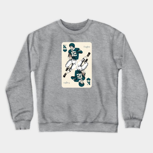 Philadelphia Eagles King of Hearts Crewneck Sweatshirt by Rad Love